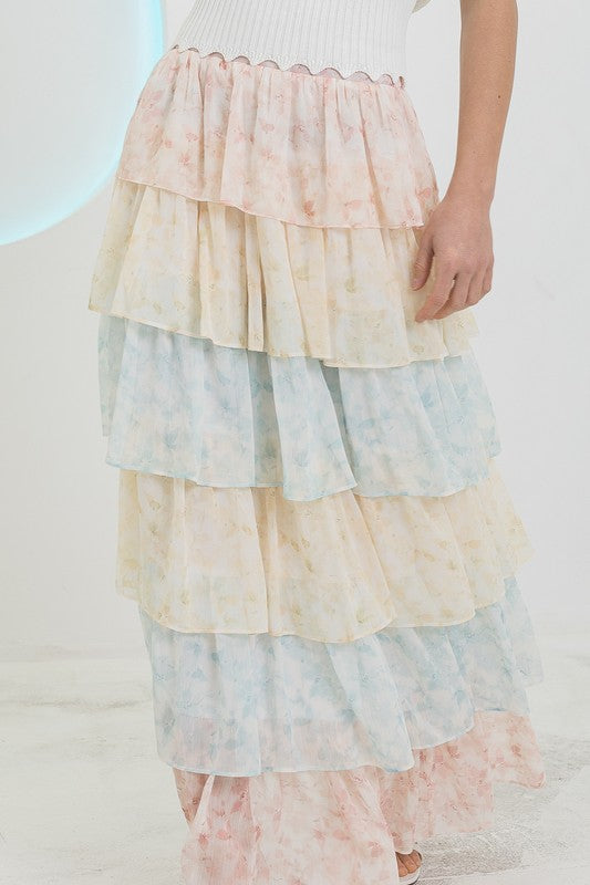 Claudia Ruffle Maxi Skirt