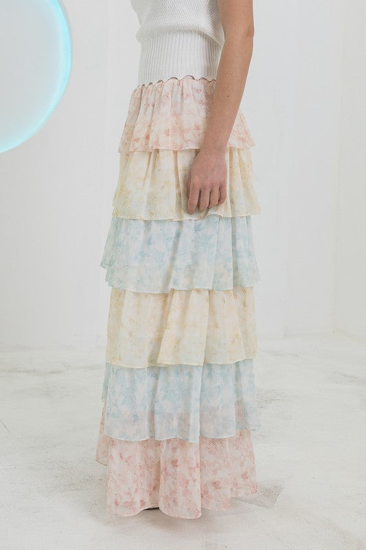 Claudia Ruffle Maxi Skirt