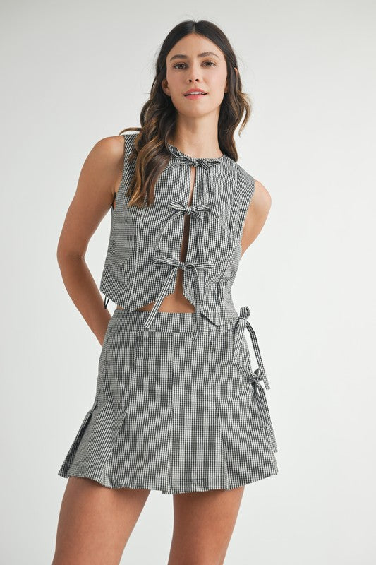 Stella Gingham Tie Set