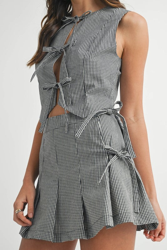 Stella Gingham Tie Set