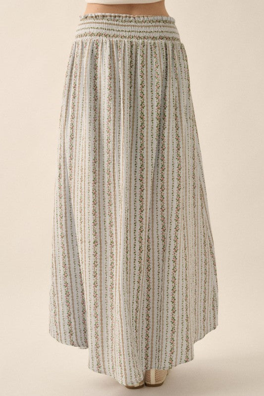 Blue Saloon Maxi Skirt