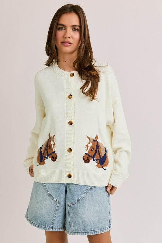 Horse Cardigan (PRE-ORDER (1-2 week)/ Restock)