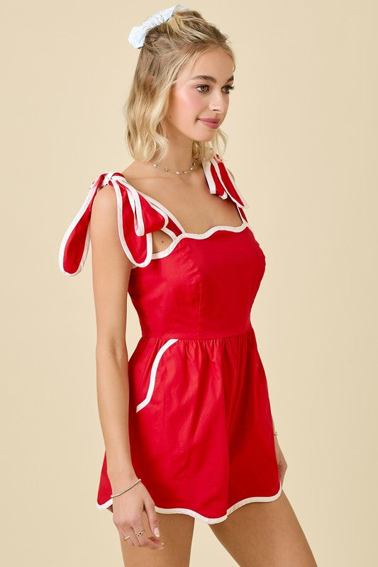 Red Hot Darling Romper