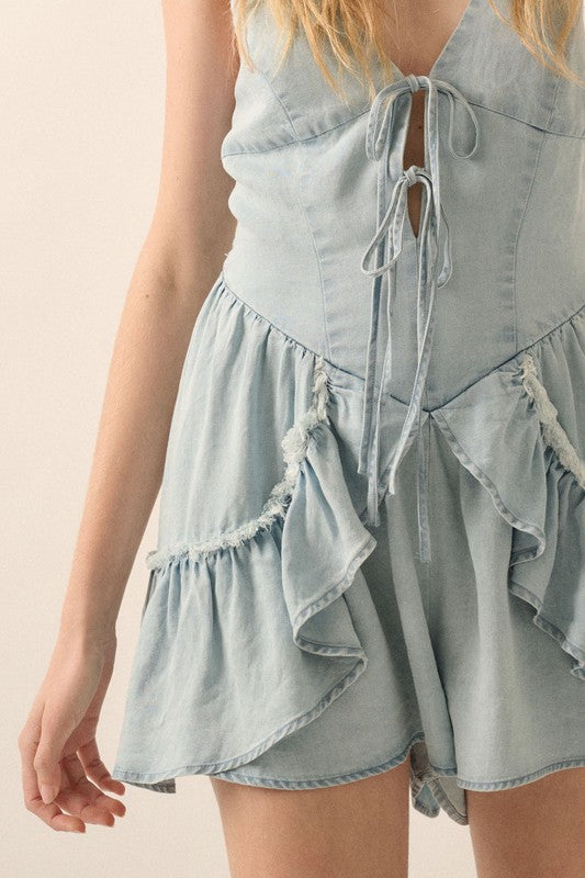 Two-Step Denim Romper