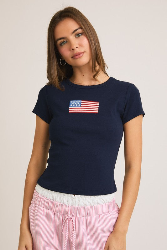 American Girl Tee (Navy)