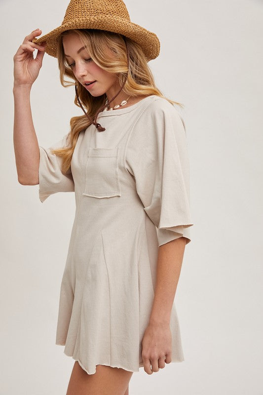 Cinched Waist T-Shirt Romper