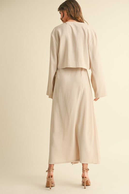Beige Wrap Skirt