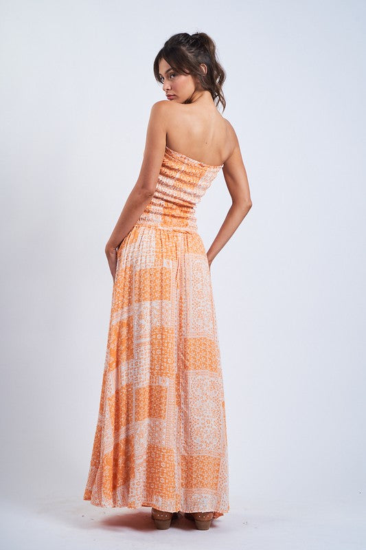 Sunburst Stitch Maxi Dress