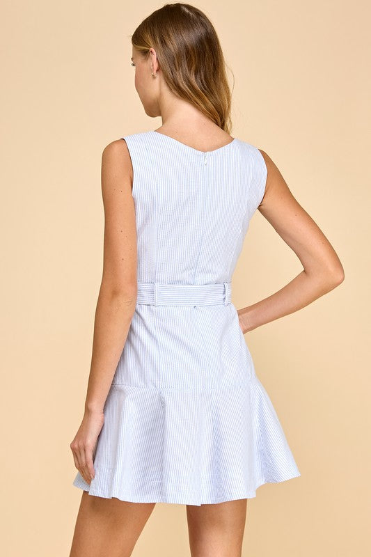 The Cape Cod Belted Mini (Blue)