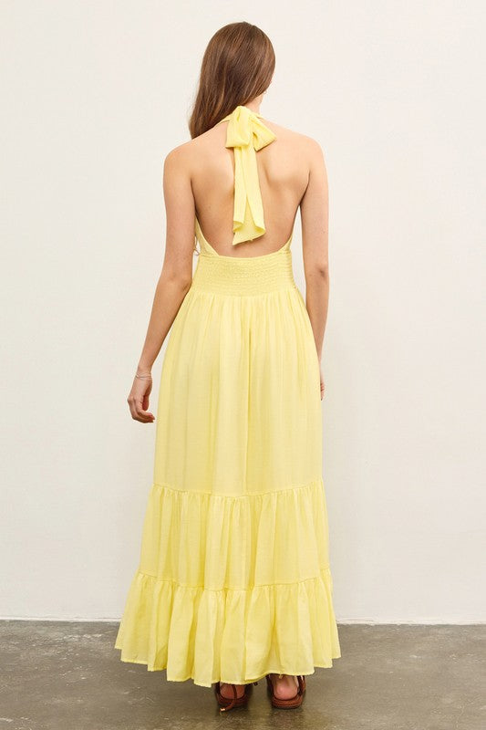 Yellow Summer Romance Maxi Dress