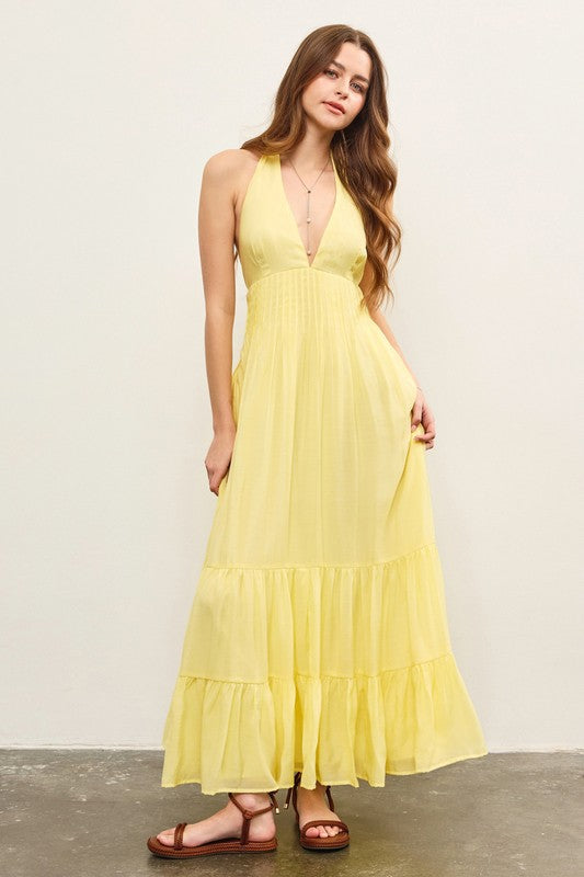 Yellow Summer Romance Maxi Dress