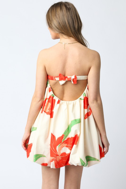 Poppy Bubble Bow Mini Dress