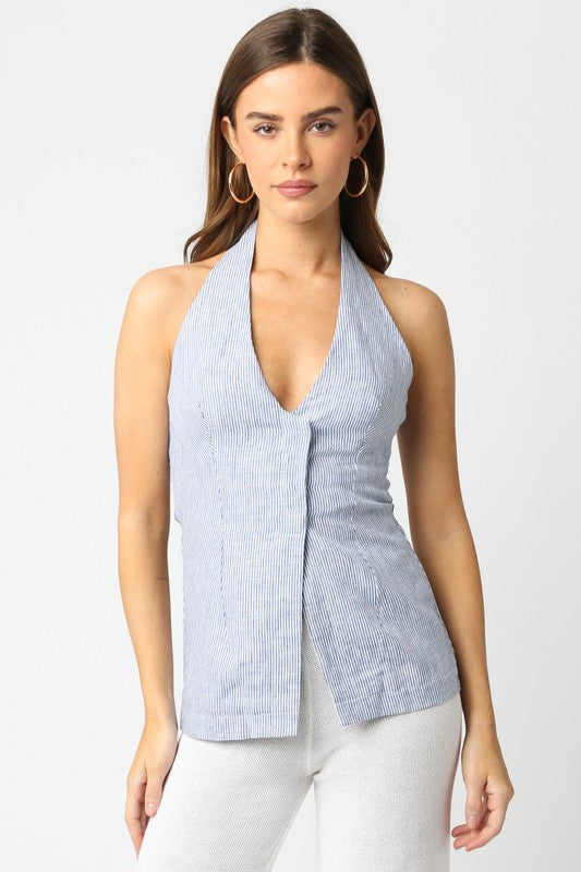 Sailaway Stripe Halter Top