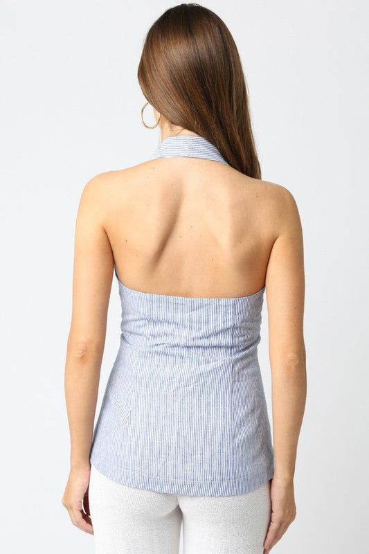 Sailaway Stripe Halter Top