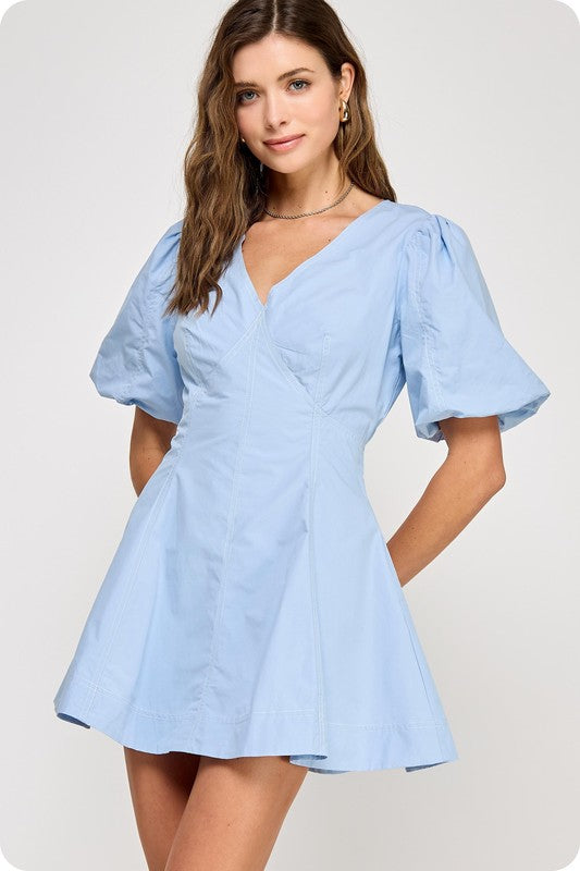 Laci Mini Dress (Sky Blue)