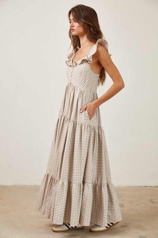 Gingham Hearts Maxi Dress