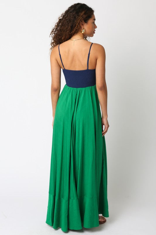 Island Glow Maxi Dress (Blue/Green)