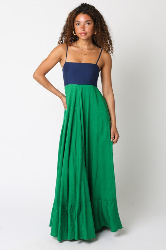 Island Glow Maxi Dress (Blue/Green)