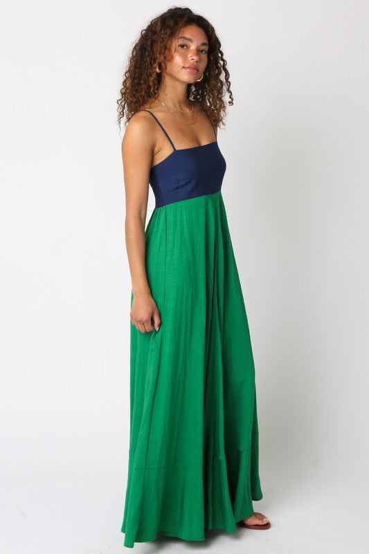 Island Glow Maxi Dress (Blue/Green)