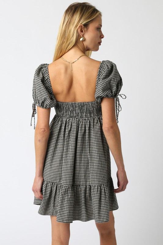 Check Yes Babydoll Dress