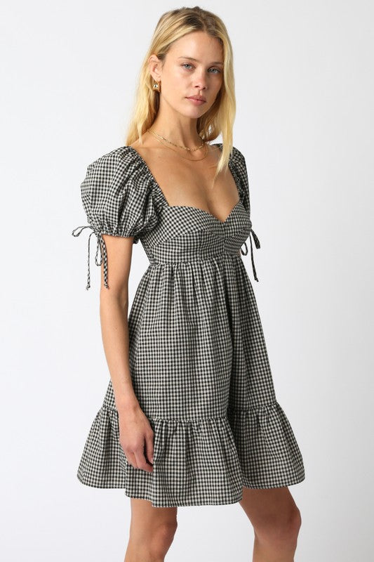 Check Yes Babydoll Dress