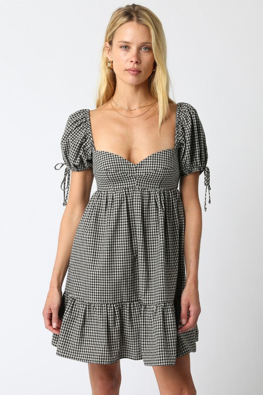 Check Yes Babydoll Dress