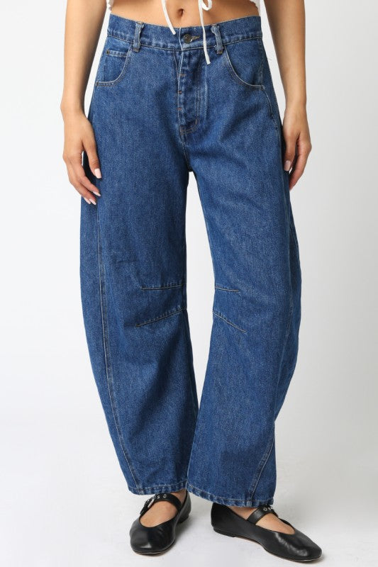 Denim Barrel Jeans