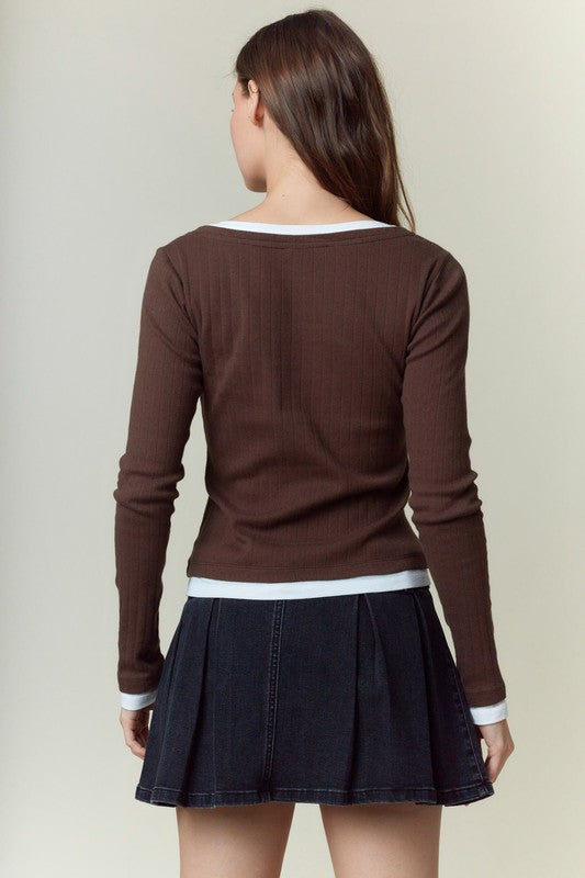 Prep Fall Top (Brown)