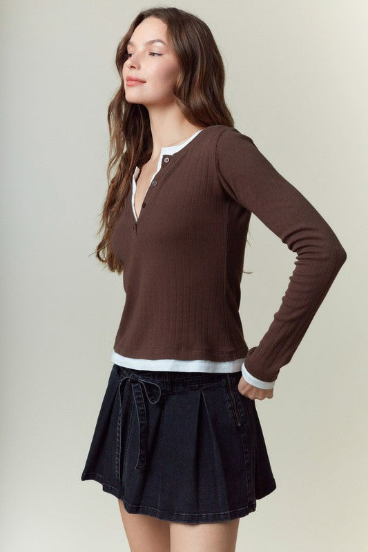 Prep Fall Top (Brown)