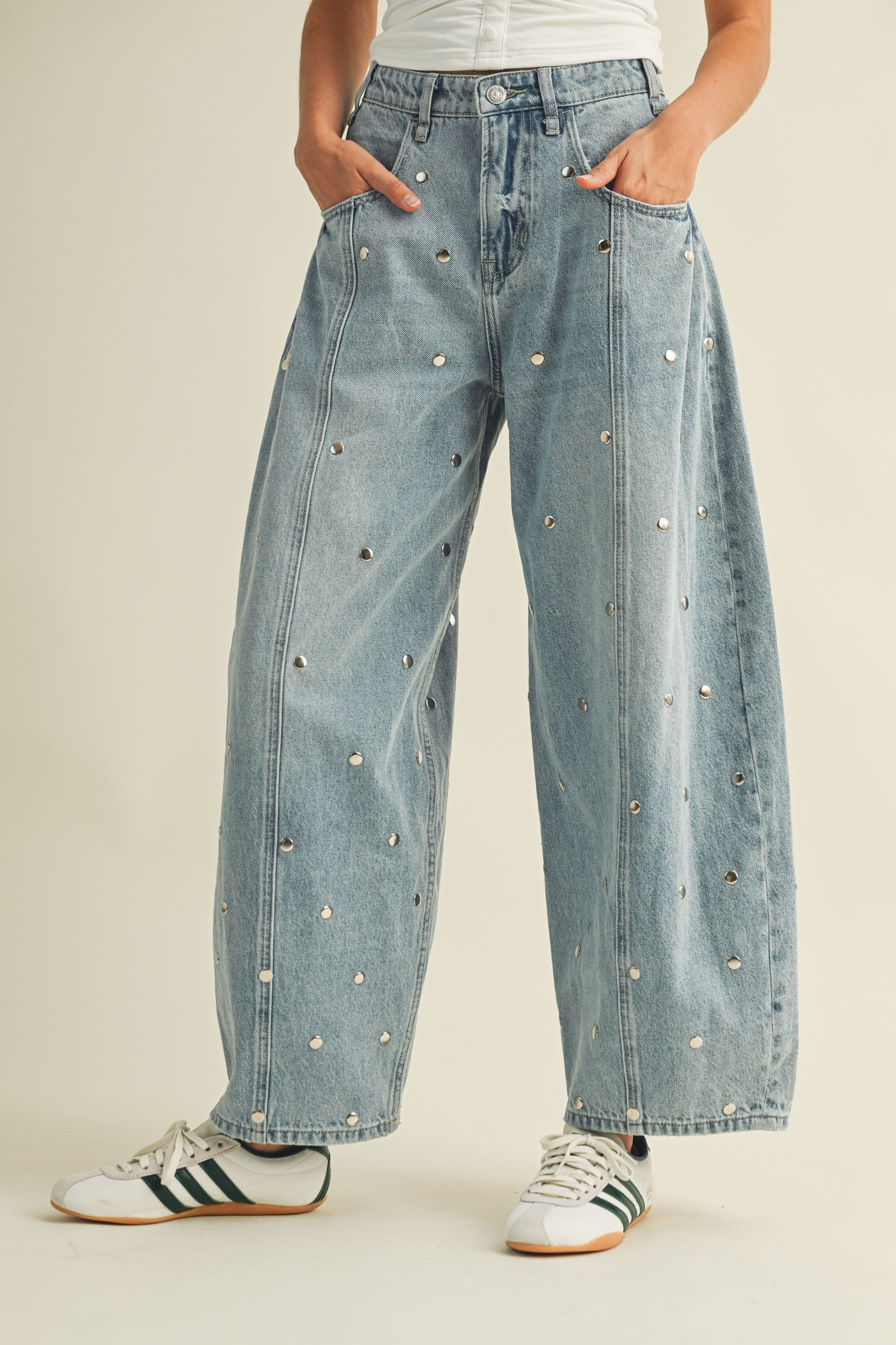 Studded Dot Jeans (Denim)