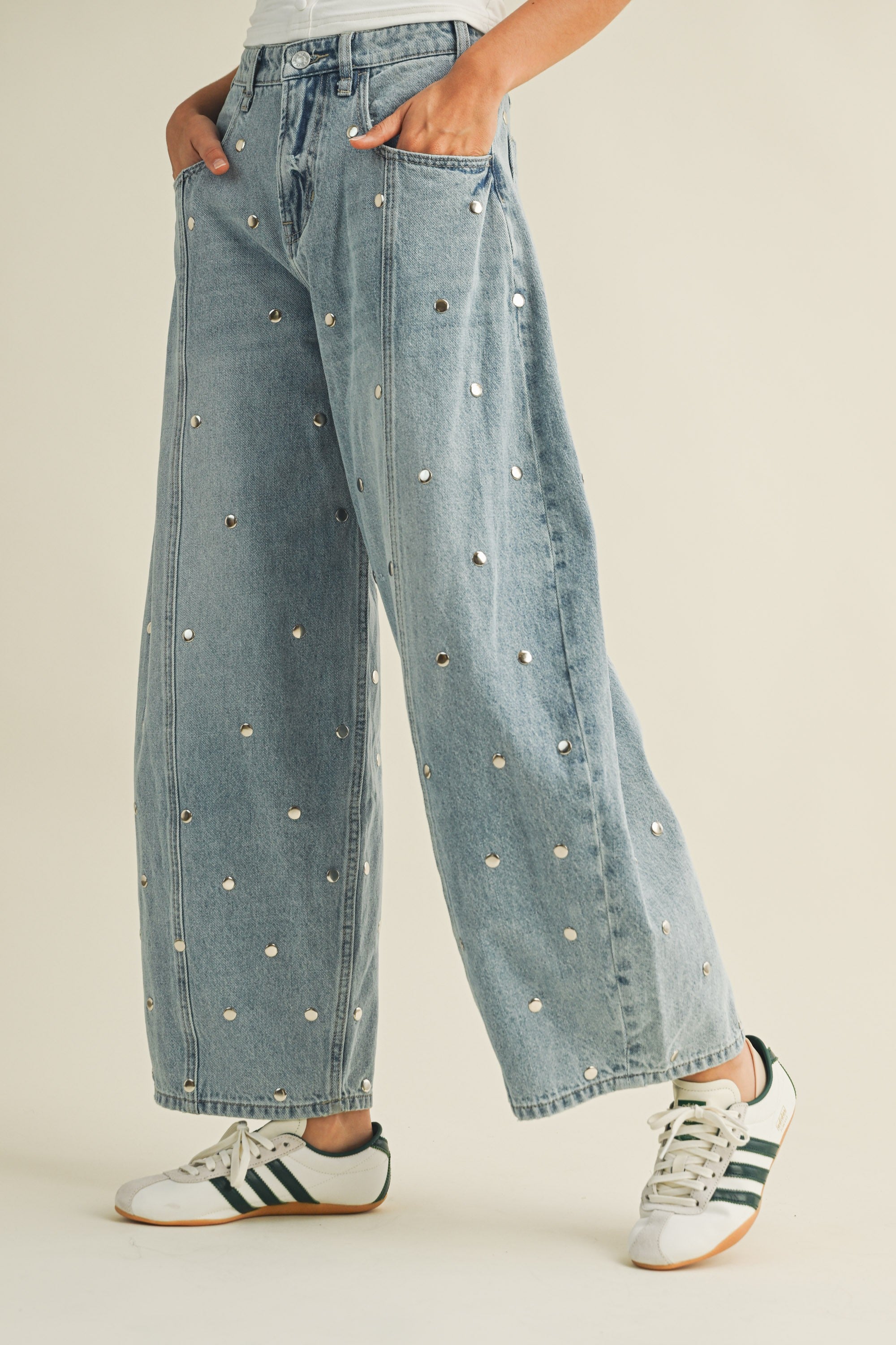 Studded Dot Jeans (Denim)
