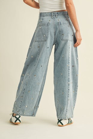 Studded Dot Jeans (Denim)