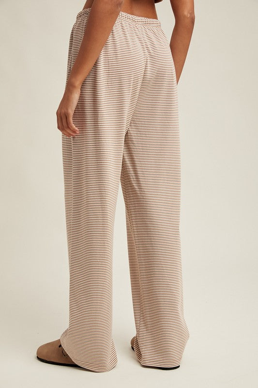 Cocoa Stripe Lounge Pants