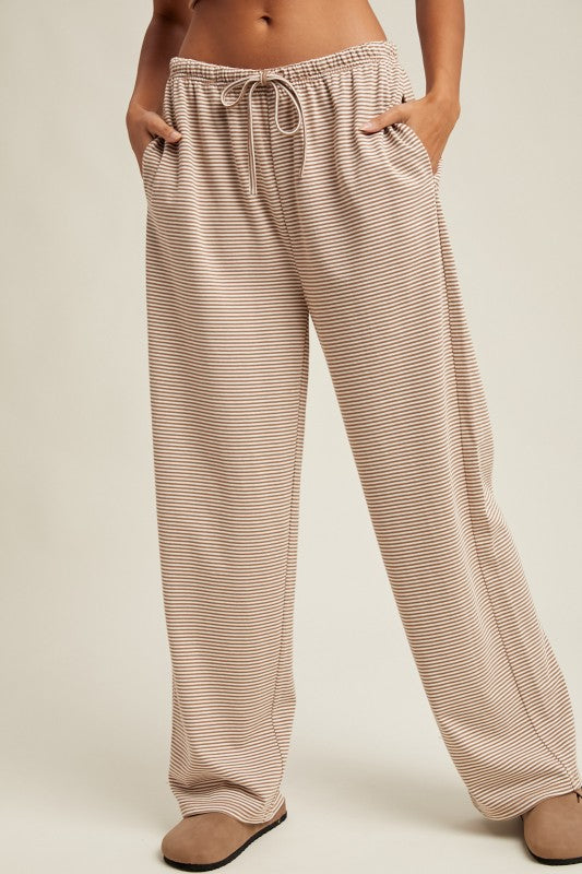 Cocoa Stripe Lounge Pants