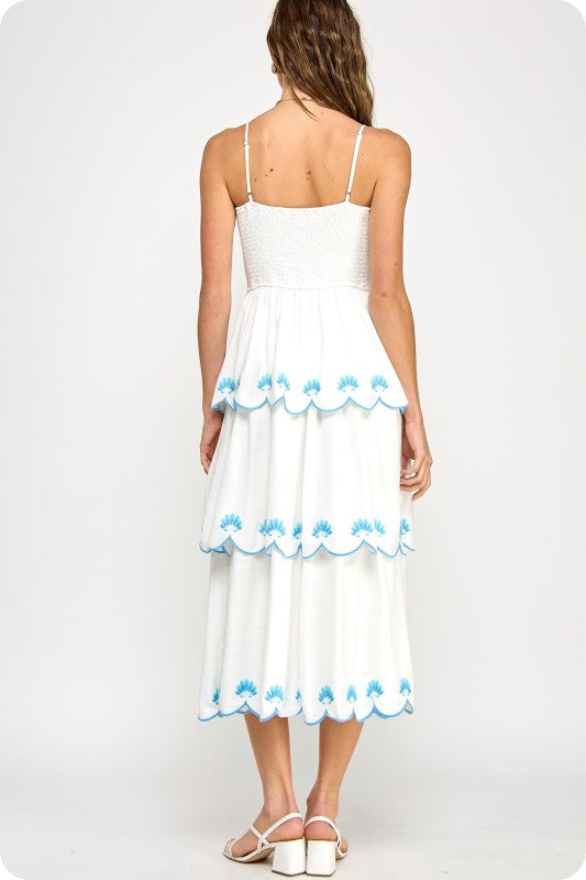 Santorini Seashell Midi Dress
