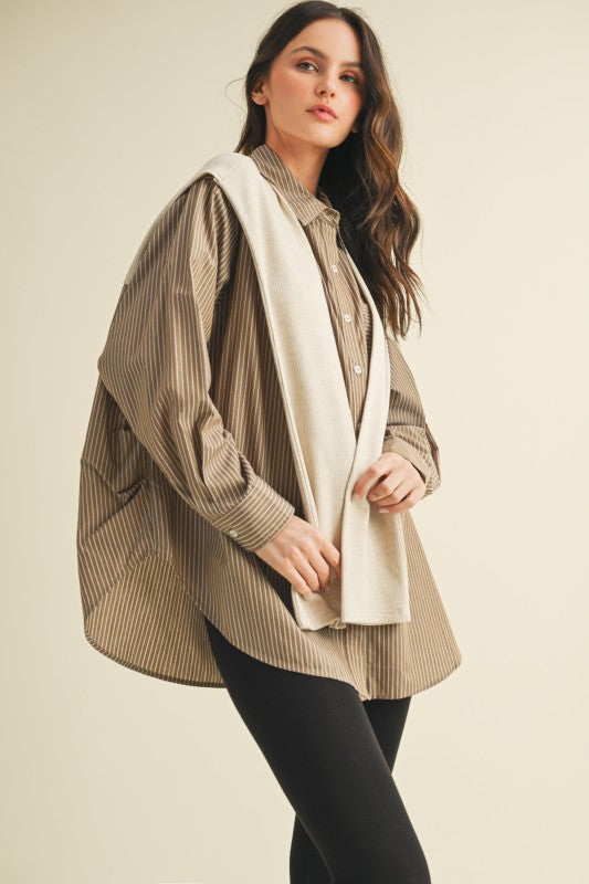 Preppy Stripe Layered Shirt(PRE-ORDER (11/7)/ Restock)