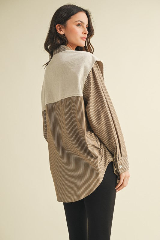 Preppy Stripe Layered Shirt(PRE-ORDER (11/7)/ Restock)
