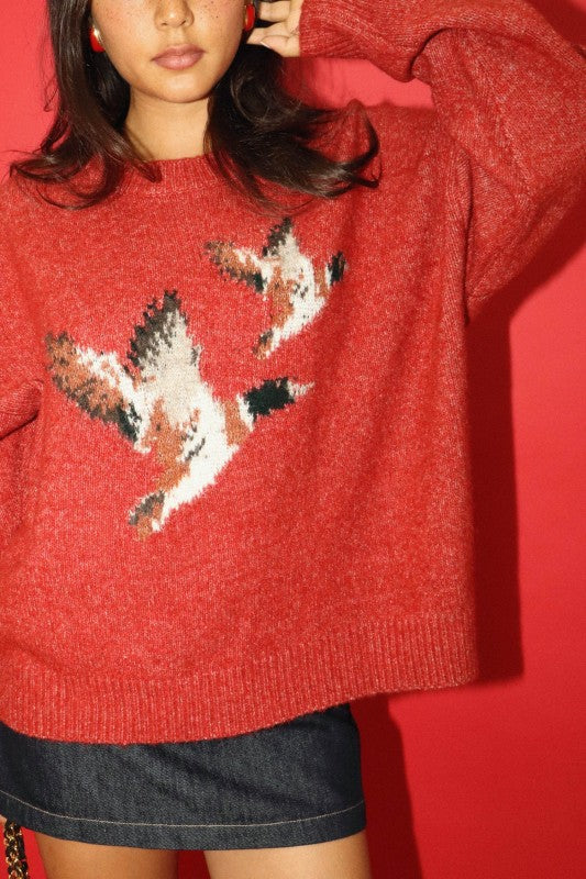 The Mallard Sweater (Red)