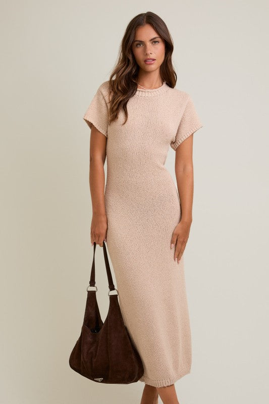 Toasted Almond Knit Dress