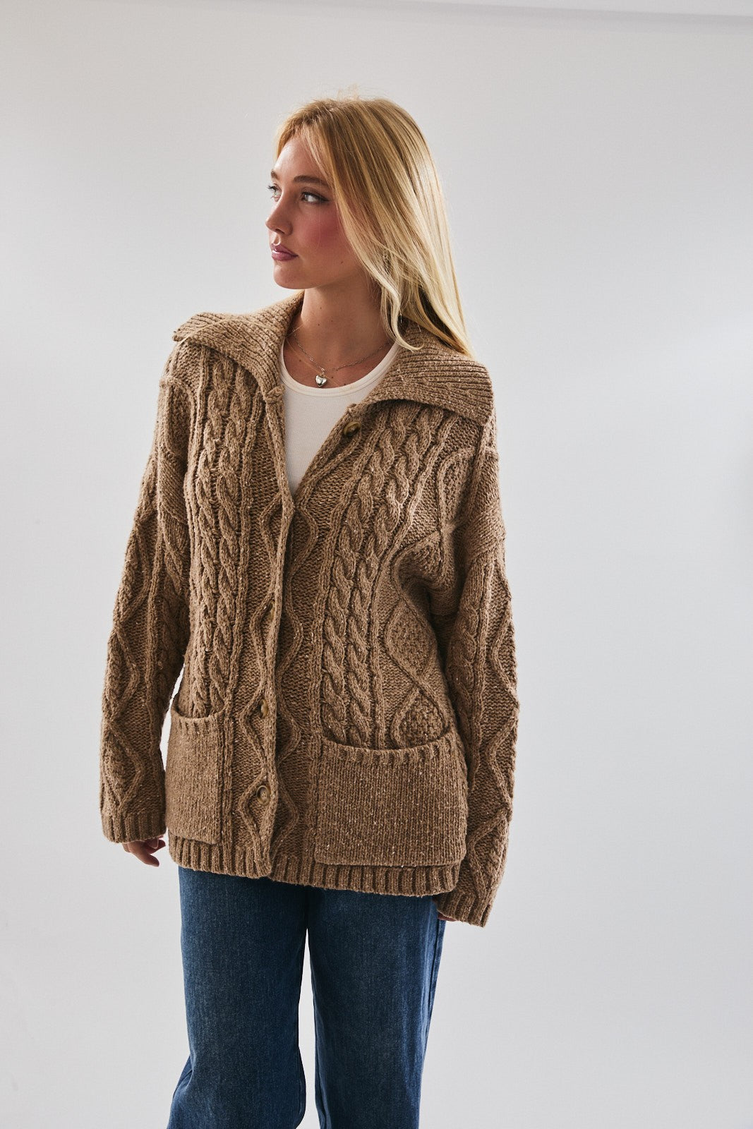 Brown Sugar Cable Cardigan