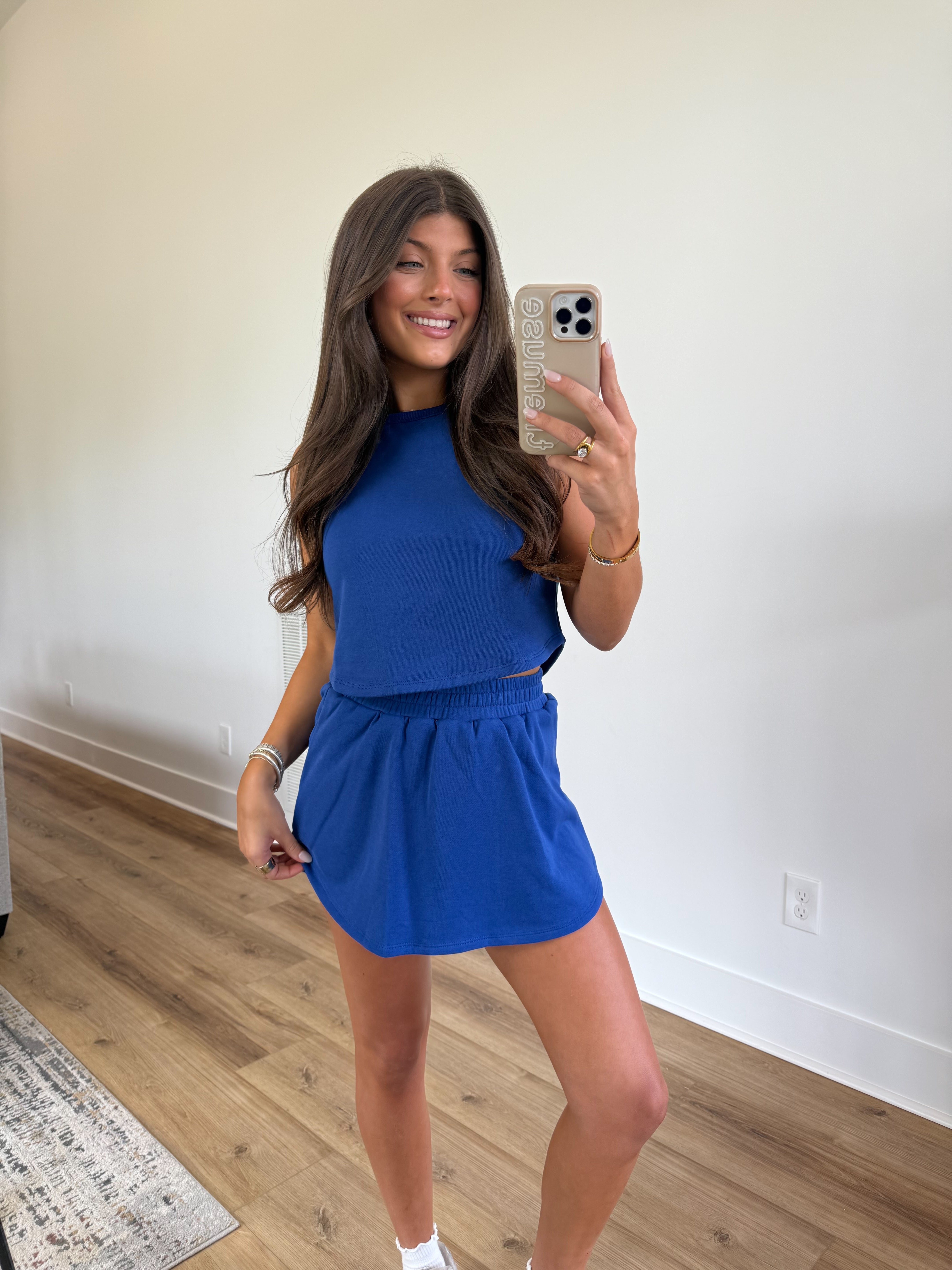 Lived in Skort Set (Royal Blue)
