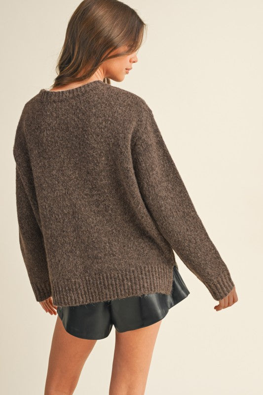 Snuggle Up Sweater (Dark Brown)