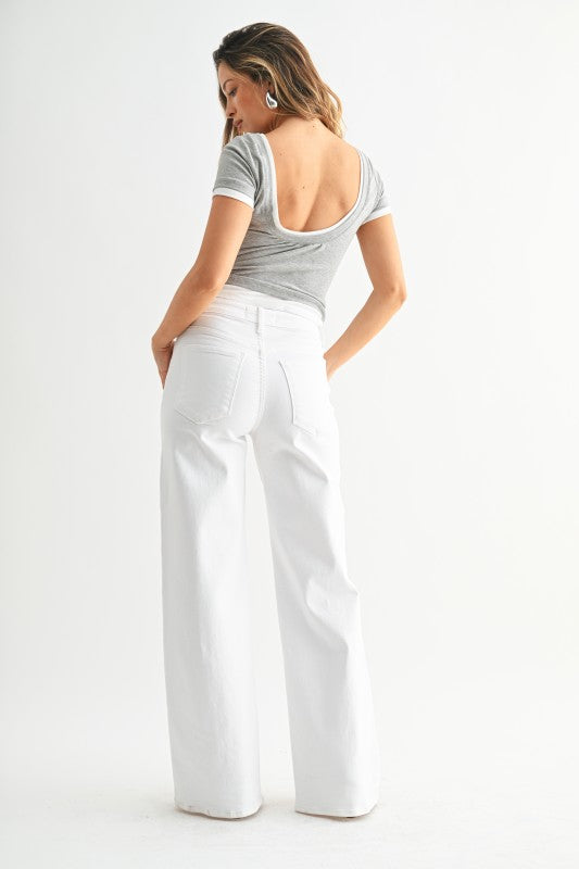 White Wide Leg Jeans