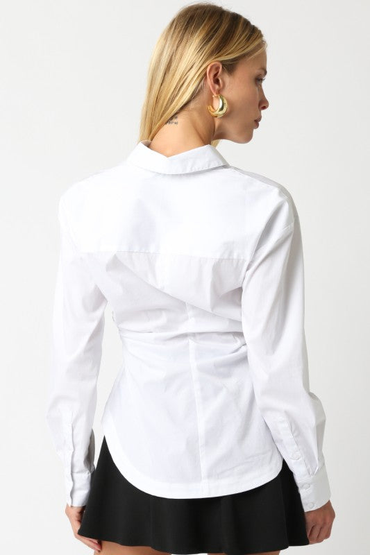 Olivia Button Up (White)