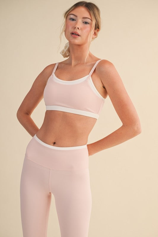Pink Layered SPORTS BRA