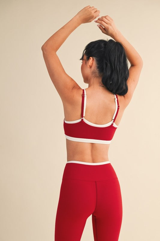 Red Layered SPORTS BRA