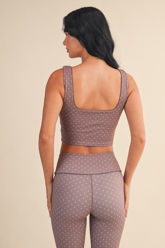 Cocoa Polka Dot Athletic Set