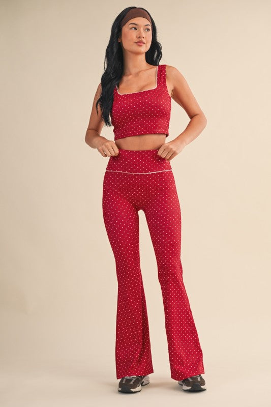 Red/White Polka Dot Athletic Set