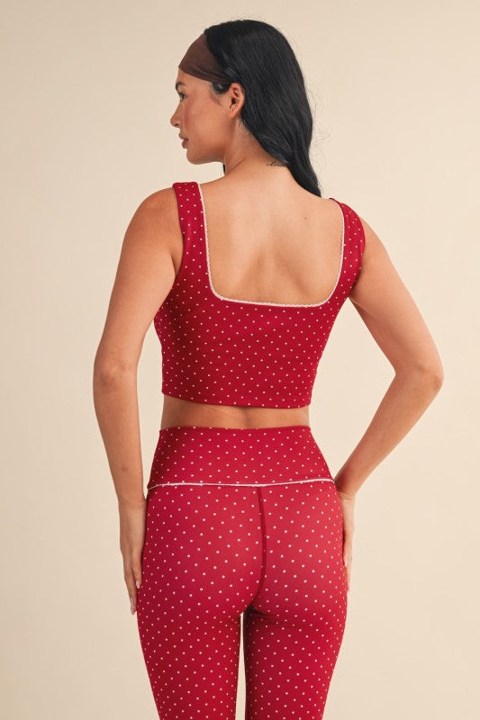 Red/White Polka Dot Athletic Set