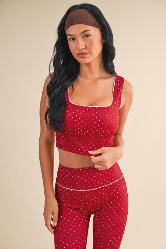 Red/White Polka Dot Athletic Set